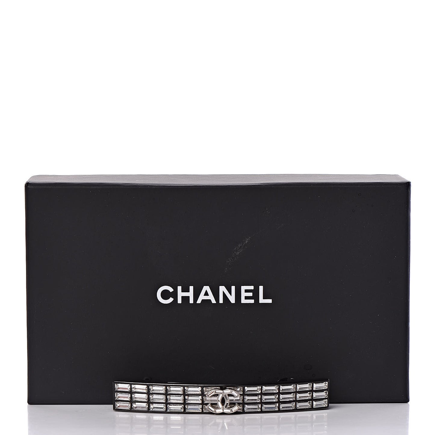 Crystal CC Hair Clip Barrette Silver