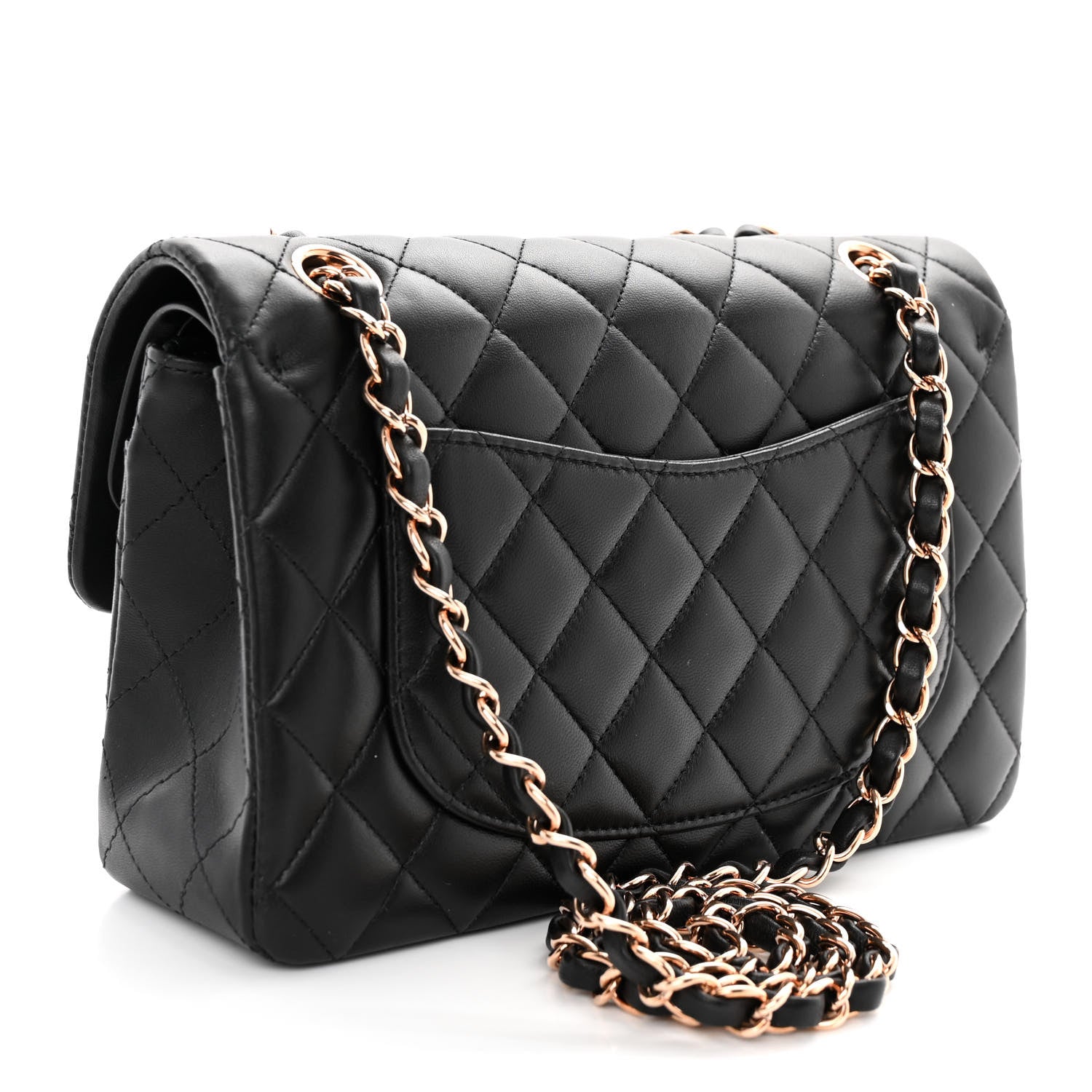 Chanel Lambskin Quilted Small Double Flap Black 3 of 10