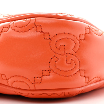 Gucci Calfskin GG Matelasse Chain Handbag Deep Orange Natural 10 of 10