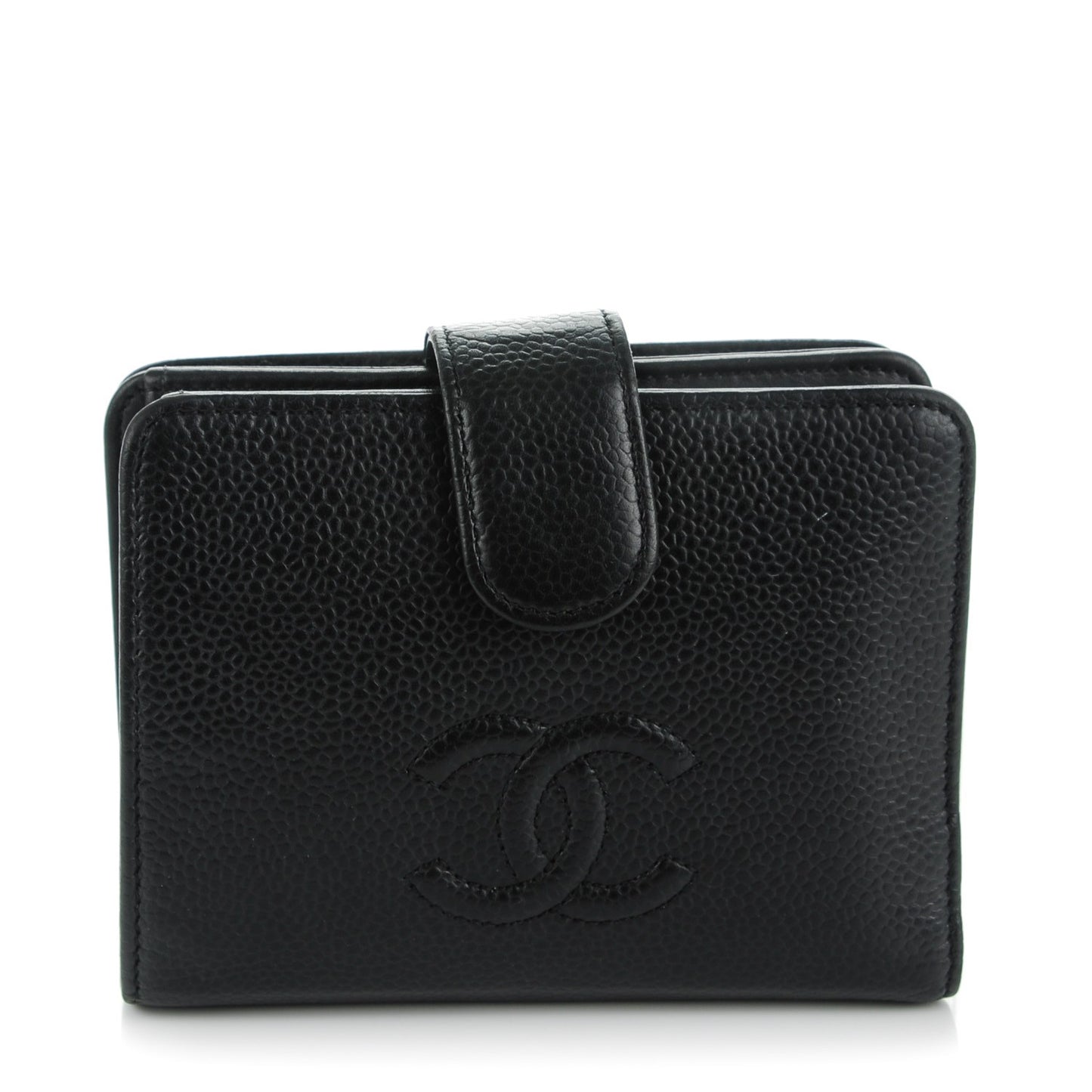 Caviar Timeless CC French Wallet Black