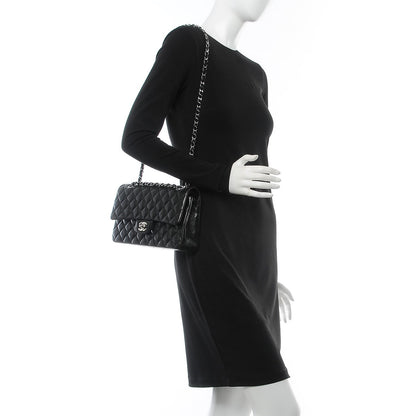 Chanel Lambskin Quilted Medium Double Flap Black 3 of 9