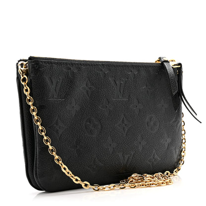 Louis Vuitton Empreinte Double Zip Pochette Black 3 of 13