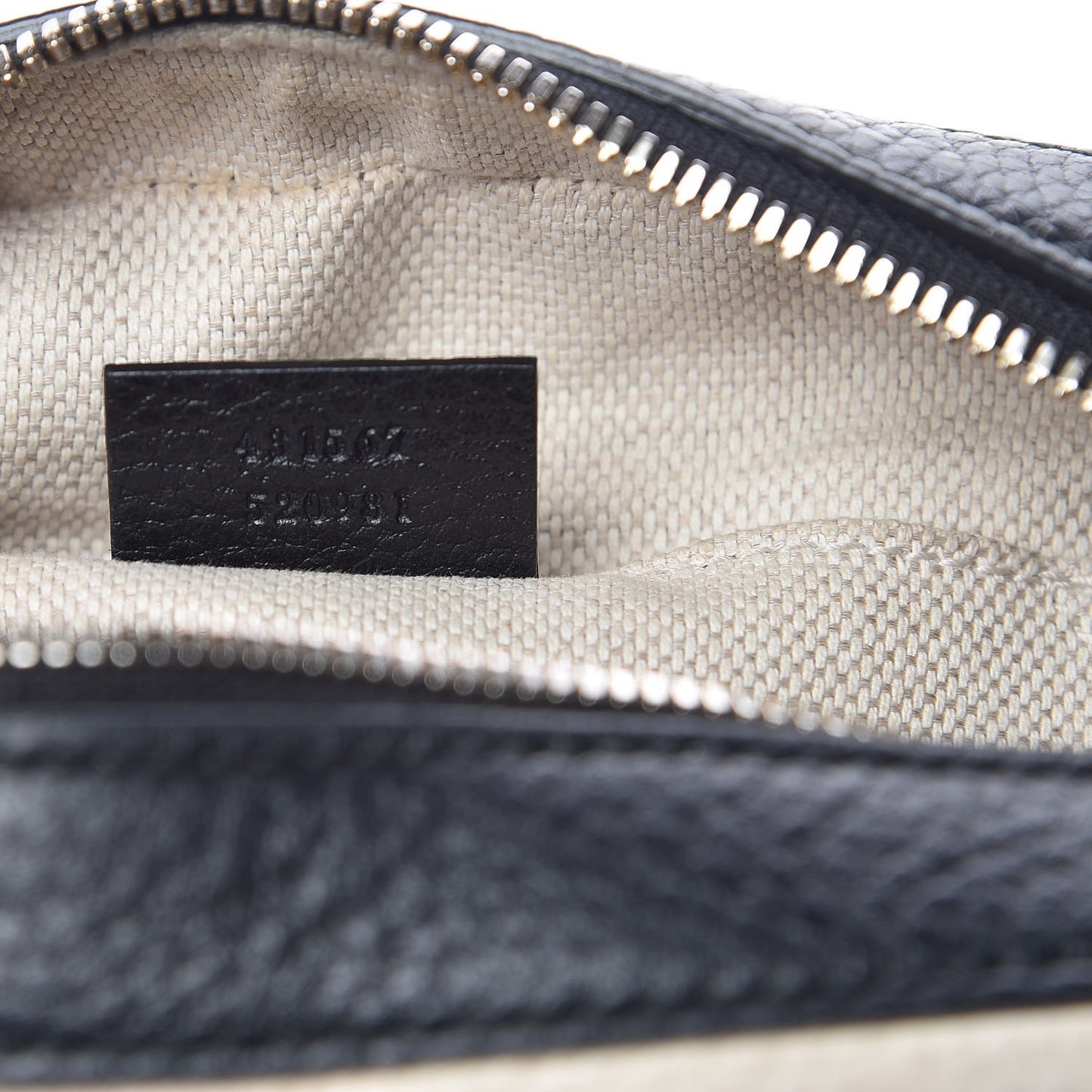 Dollar Calfskin Bi-Color Small Soho Disco Bag Mystic White Black