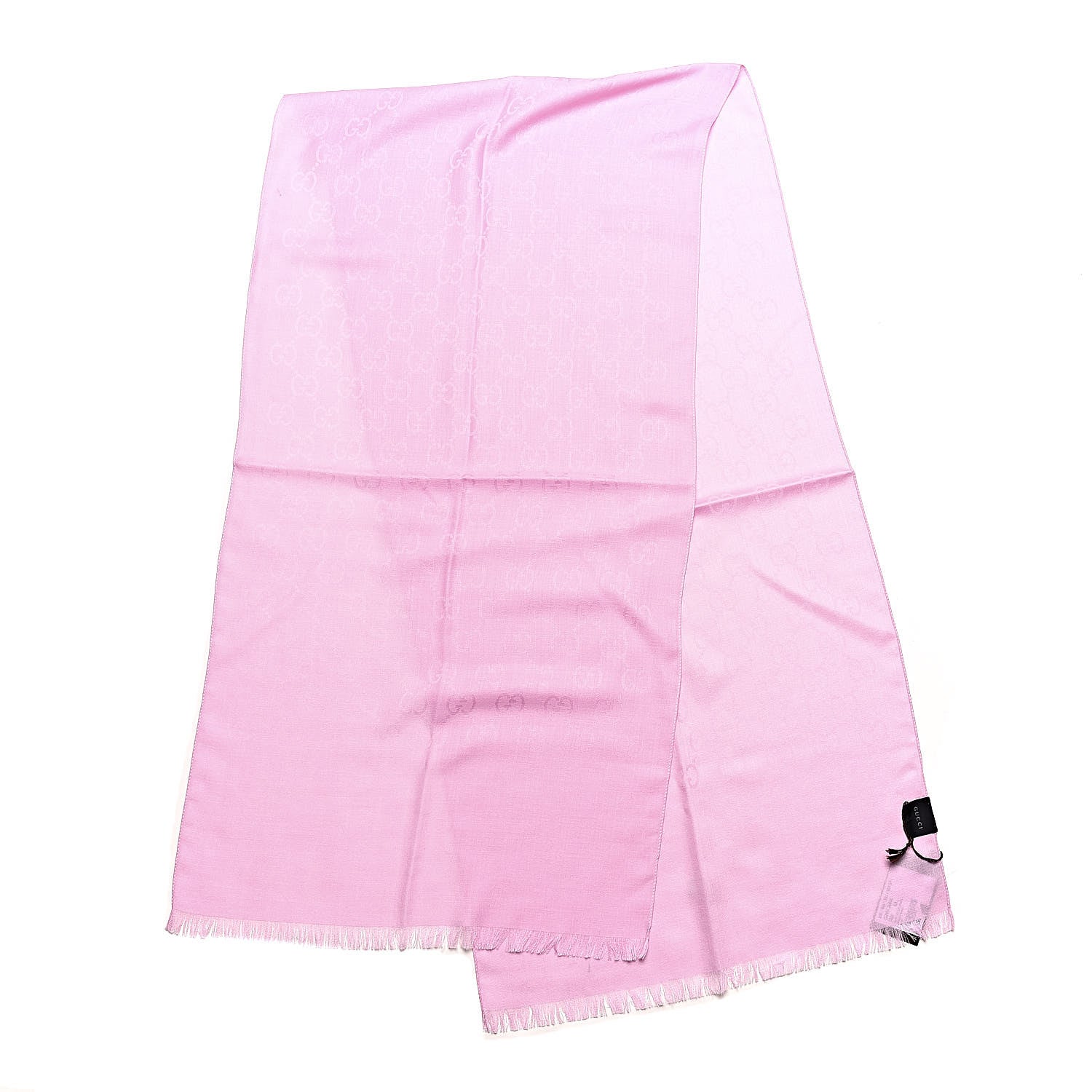 Gucci Wool Silk GG Monogram GGNat Scarf Rose 3 of 4