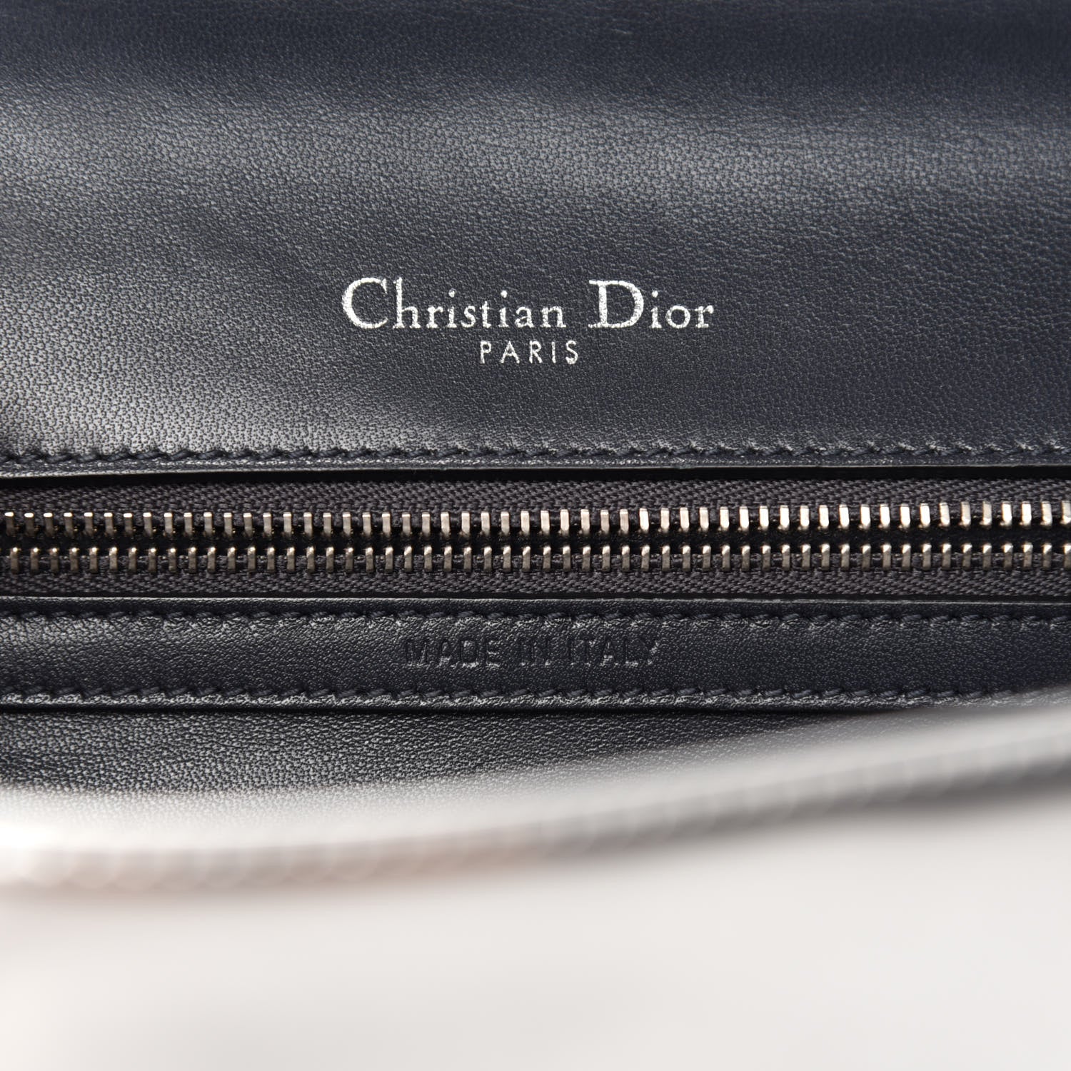 Christian Dior Metallic Patent Micro-Cannage Medium Diorama Flap Bag Silver 9 of 11