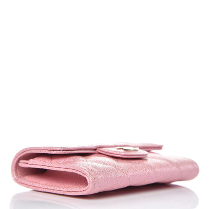 Chanel Iridescent Caviar Quilted Flap Card Holder Rose Pink 4 of 9