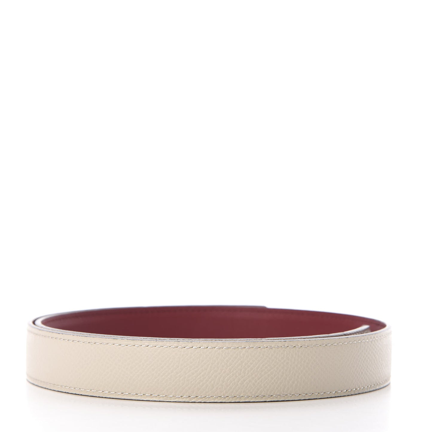 Swift Epsom 24mm Belt Strap 75 Rouge Grenat Craie