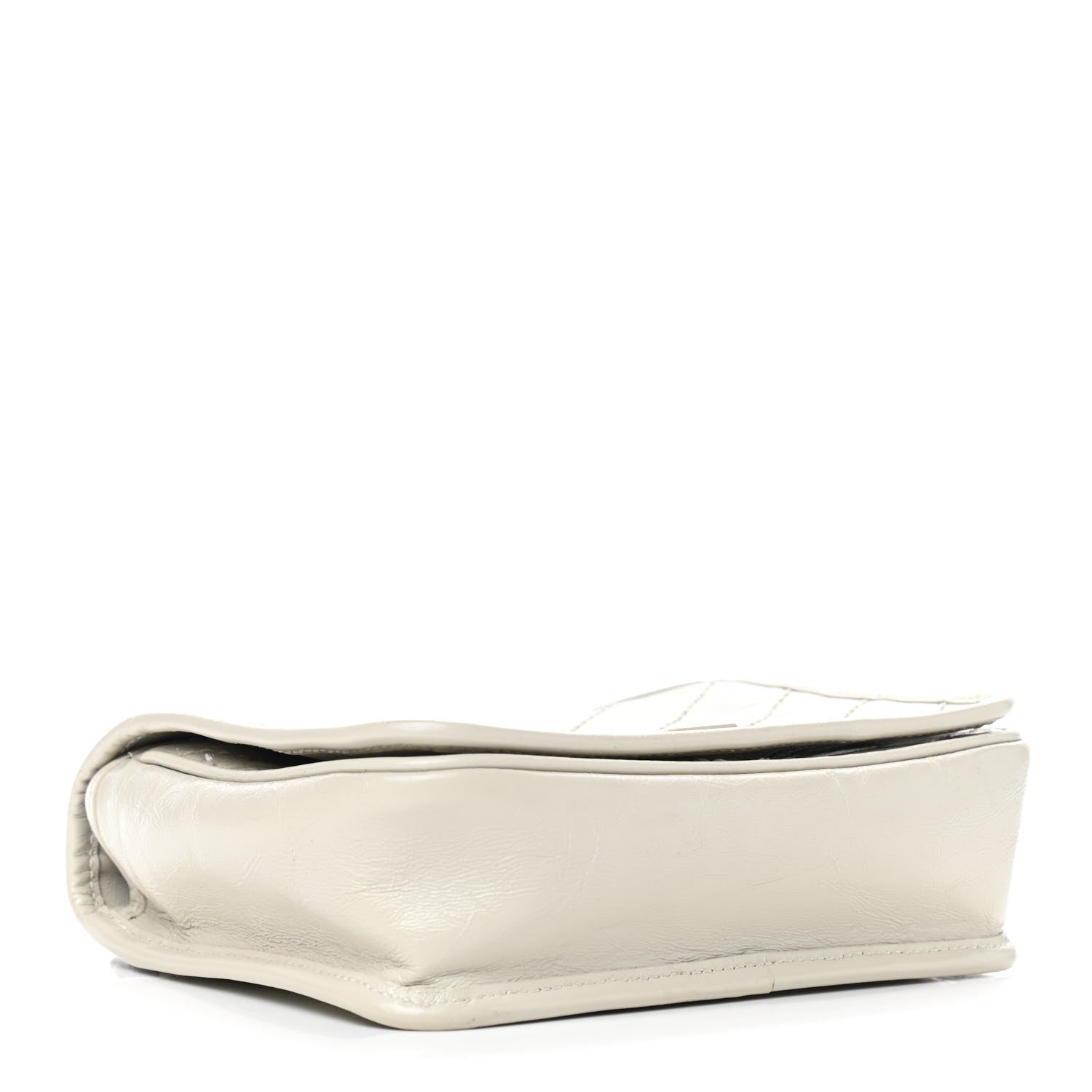 Saint Laurent Crinkled Calfskin Matelasse Monogram Niki Chain Wallet Crema Soft 4 of 11