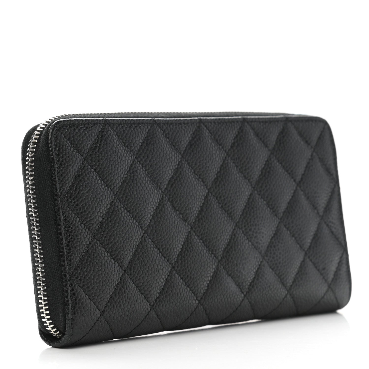 Chanel Caviar Quilted Large Gusset Zip Around Wallet Black 3 of 10