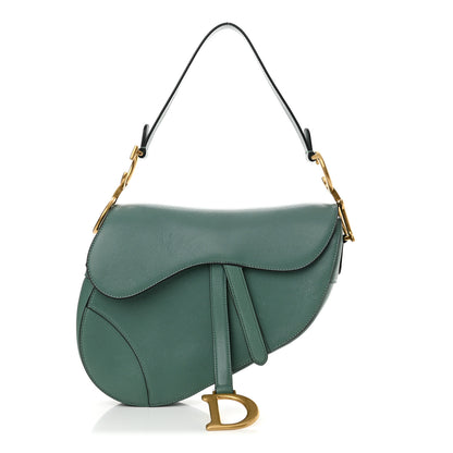 Christian Dior Shiny Goatskin Saddle Bag Green 1 of 14
