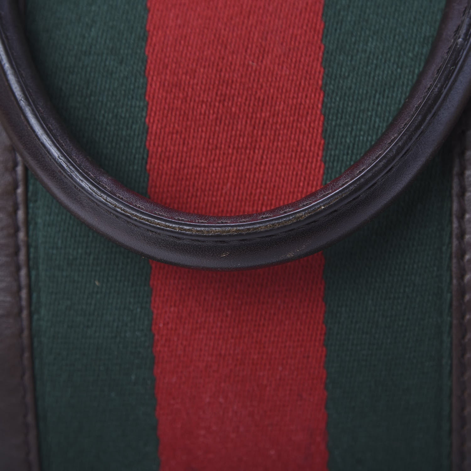 Gucci Monogram Vintage Web Medium Boston Dark Brown 22 of 23