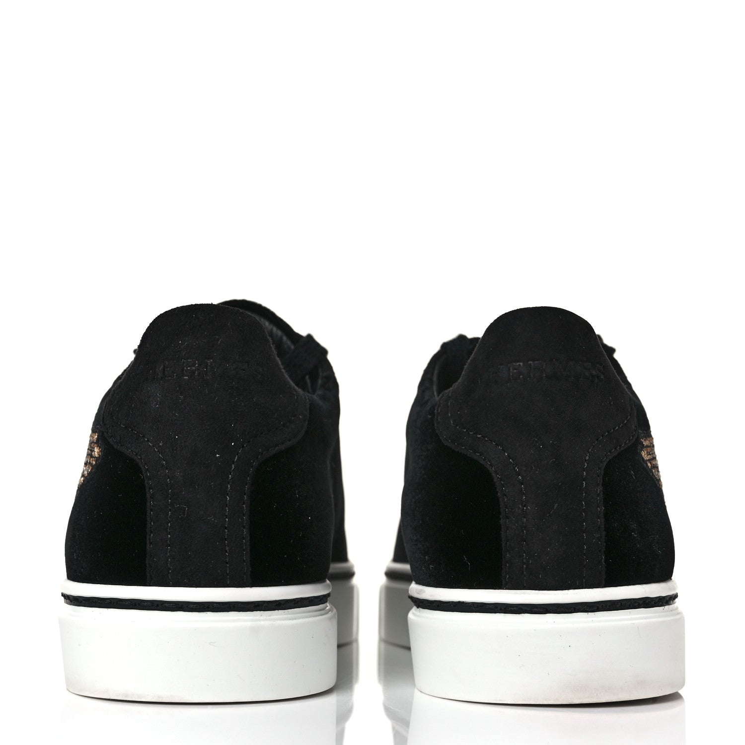 Hermes Velvet Womens Wing Sneakers 38.5 Black 5 of 9
