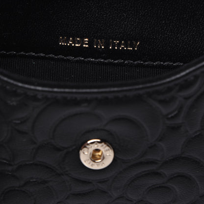 Chanel Lambskin Camellia Embossed Chain Belt Bag Black 7 of 13