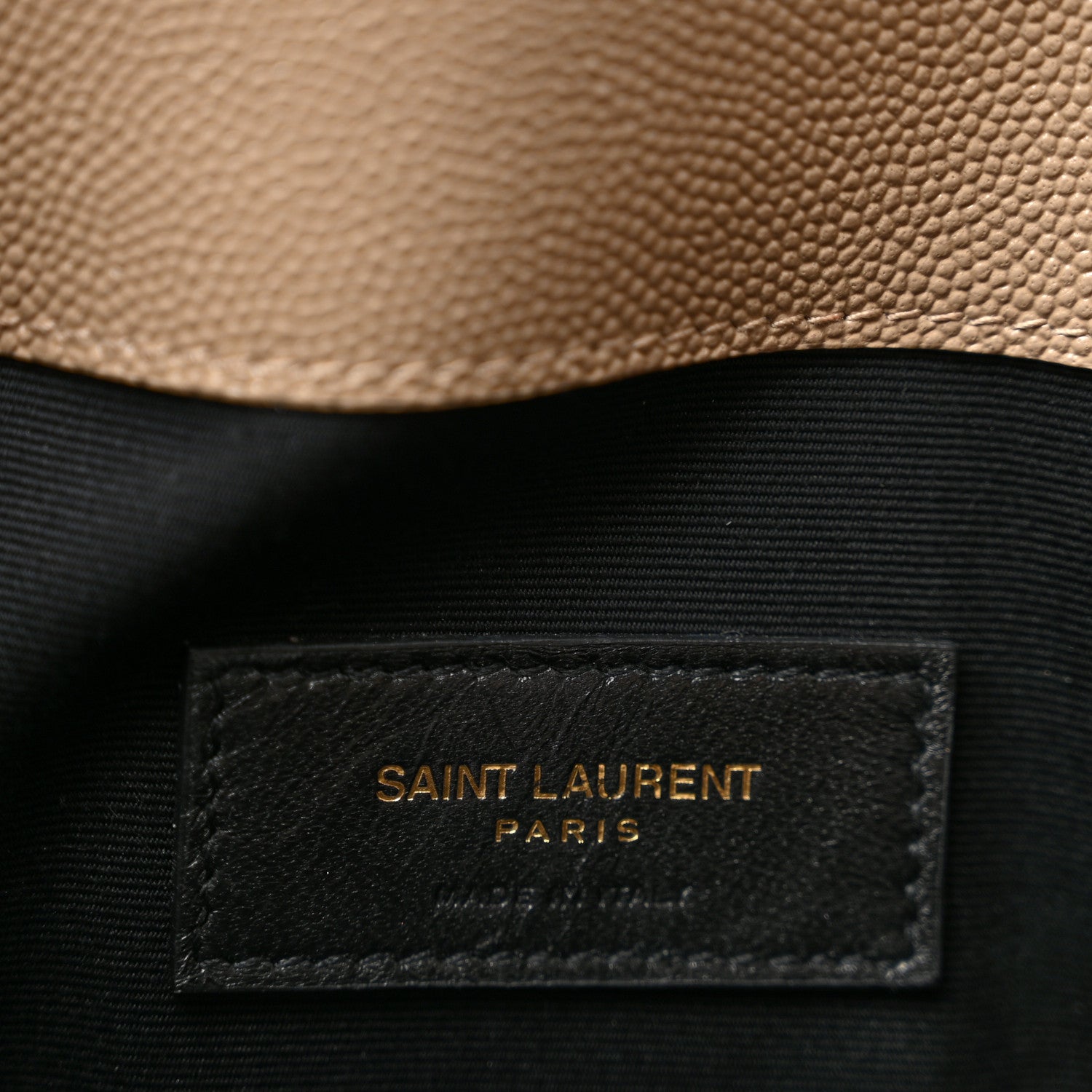 Saint Laurent Grain De Poudre Uptown Pouch Dark Beige 6 of 9