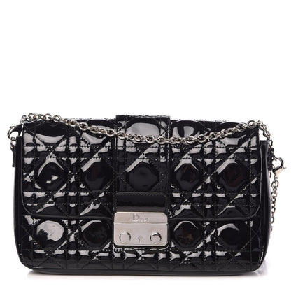Christian Dior Patent Cannage New Lock Pouch Black 1 of 8