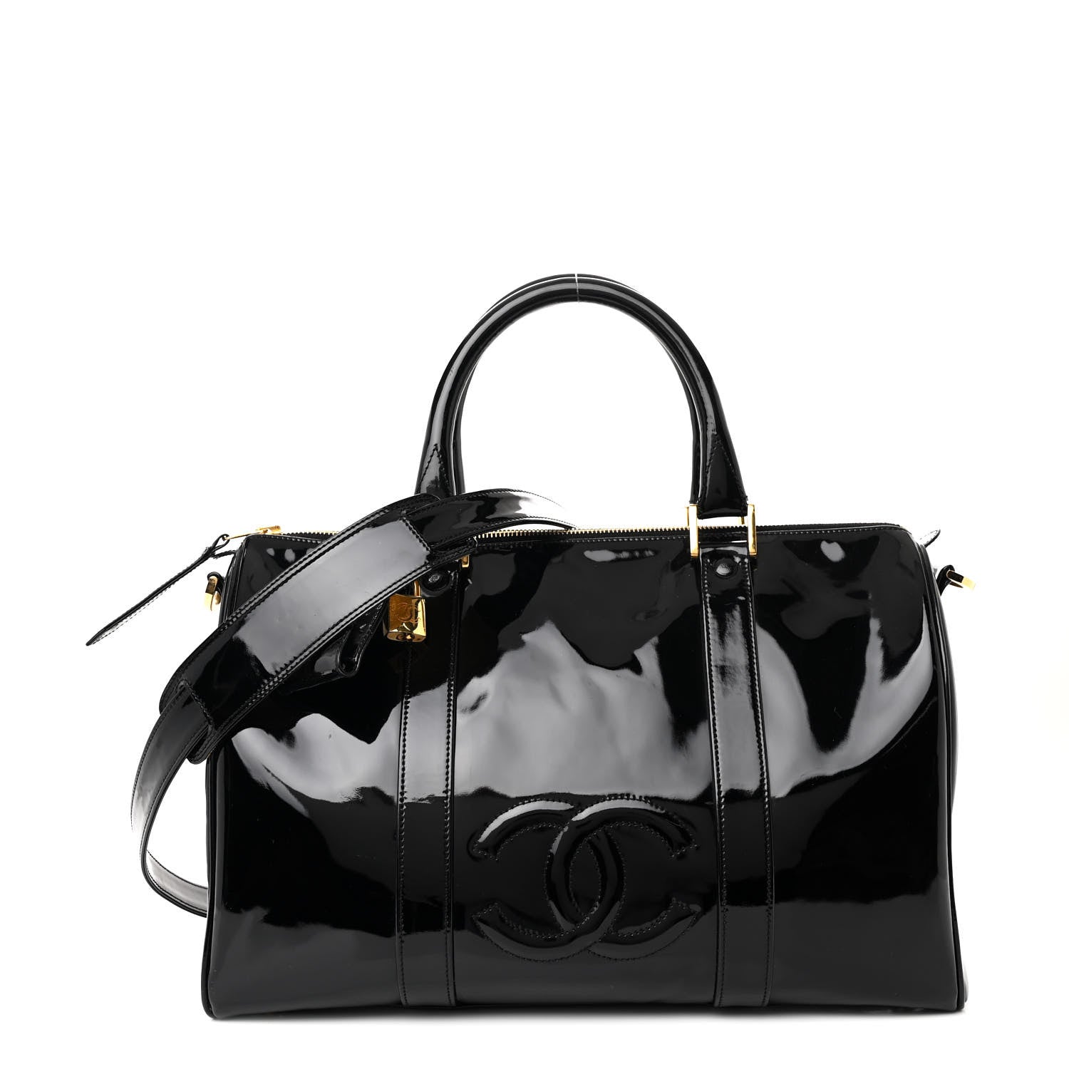 Chanel Patent Timeless CC Duffel Bag Black 1 of 12