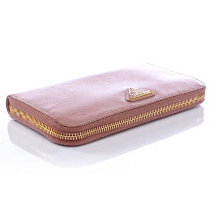 Prada Saffiano Vernice Zip Around Wallet Orchidea 4 of 8