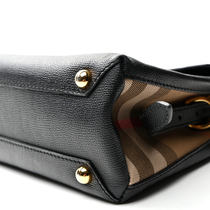 Burberry Derby Calfskin House Check Small Camberley Black 9 of 10