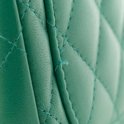 Chanel Lambskin Quilted Mini Square Flap Green 10 of 10