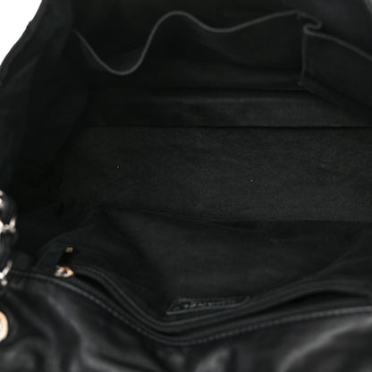 Chanel Calfskin Stitched Large Expandable Flap Bag Black 5 of 14