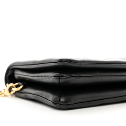 Louis Vuitton Lambskin Embossed Monogram Pochette Coussin Black 8 of 9