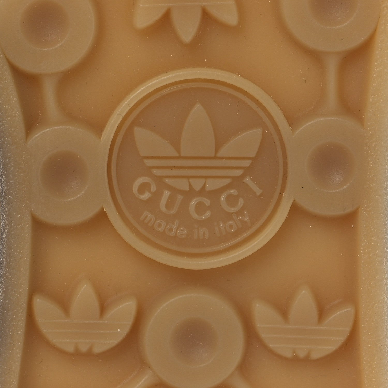 Gucci X ADIDAS Vintage GG Monogram Mens Gazelle Sneakers 11 Mid Natural Nut Off White 8 of 9