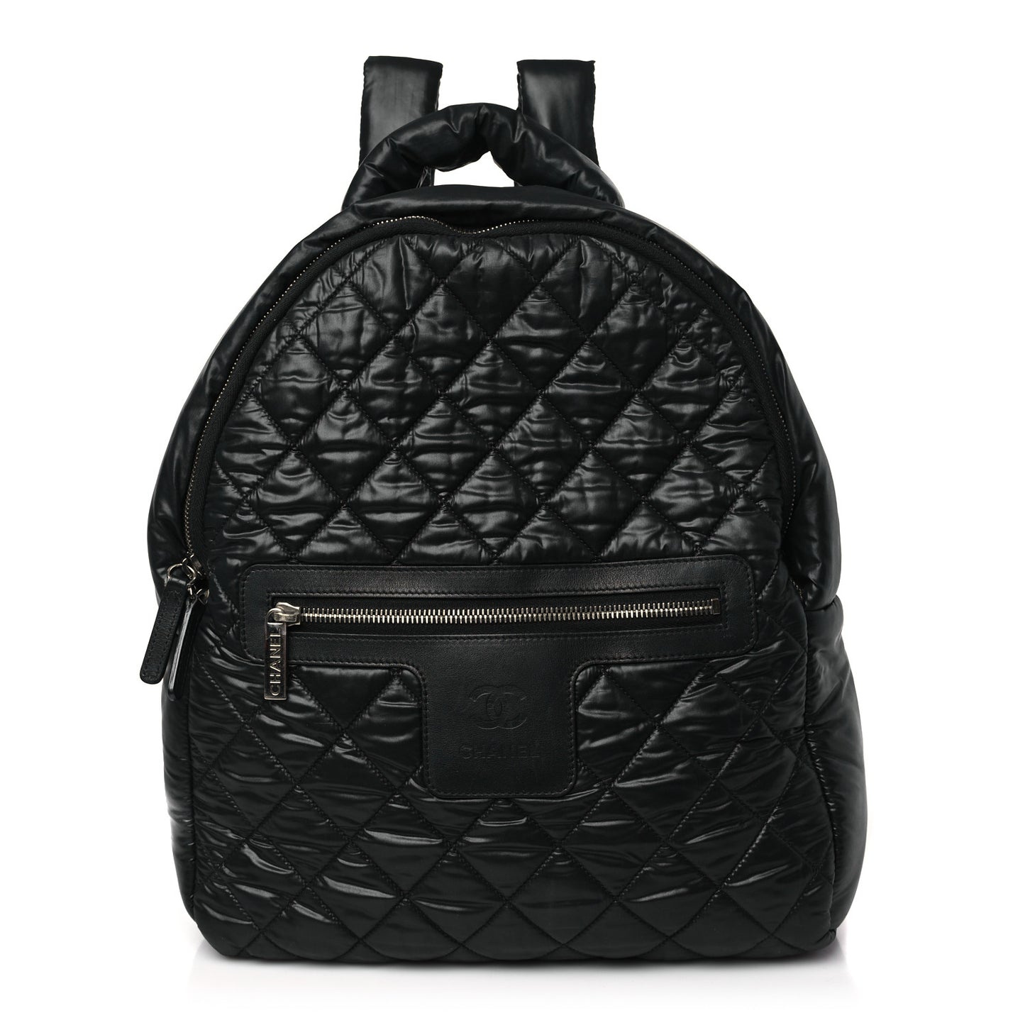 Nylon Quilted Coco Cocoon Backpack Black