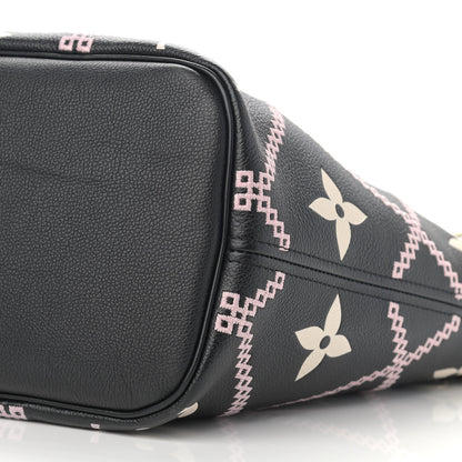 Louis Vuitton Empreinte Monogram Giant Broderies Neverfull MM Black 10 of 11