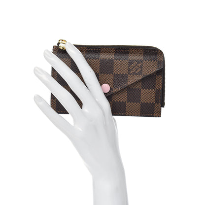 Louis Vuitton Damier Ebene Recto Verso Card Holder Rose Ballerine 2 of 7