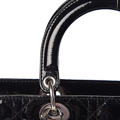 Christian Dior Patent Cannage Large Lady Dior Black 18 of 19