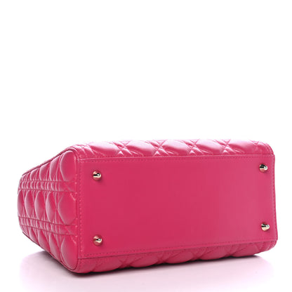 Christian Dior Lambskin Cannage Medium Lady Dior Pink 3 of 4