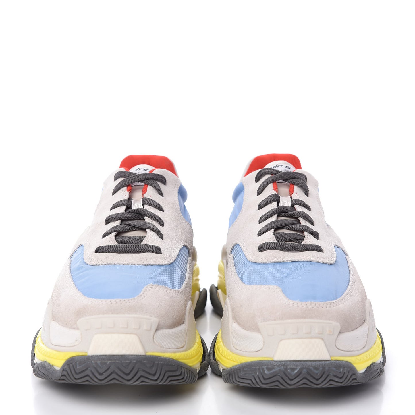 Nylon Suede Womens Triple S 2.0 Sneakers 42 Gris Bleu Rouge