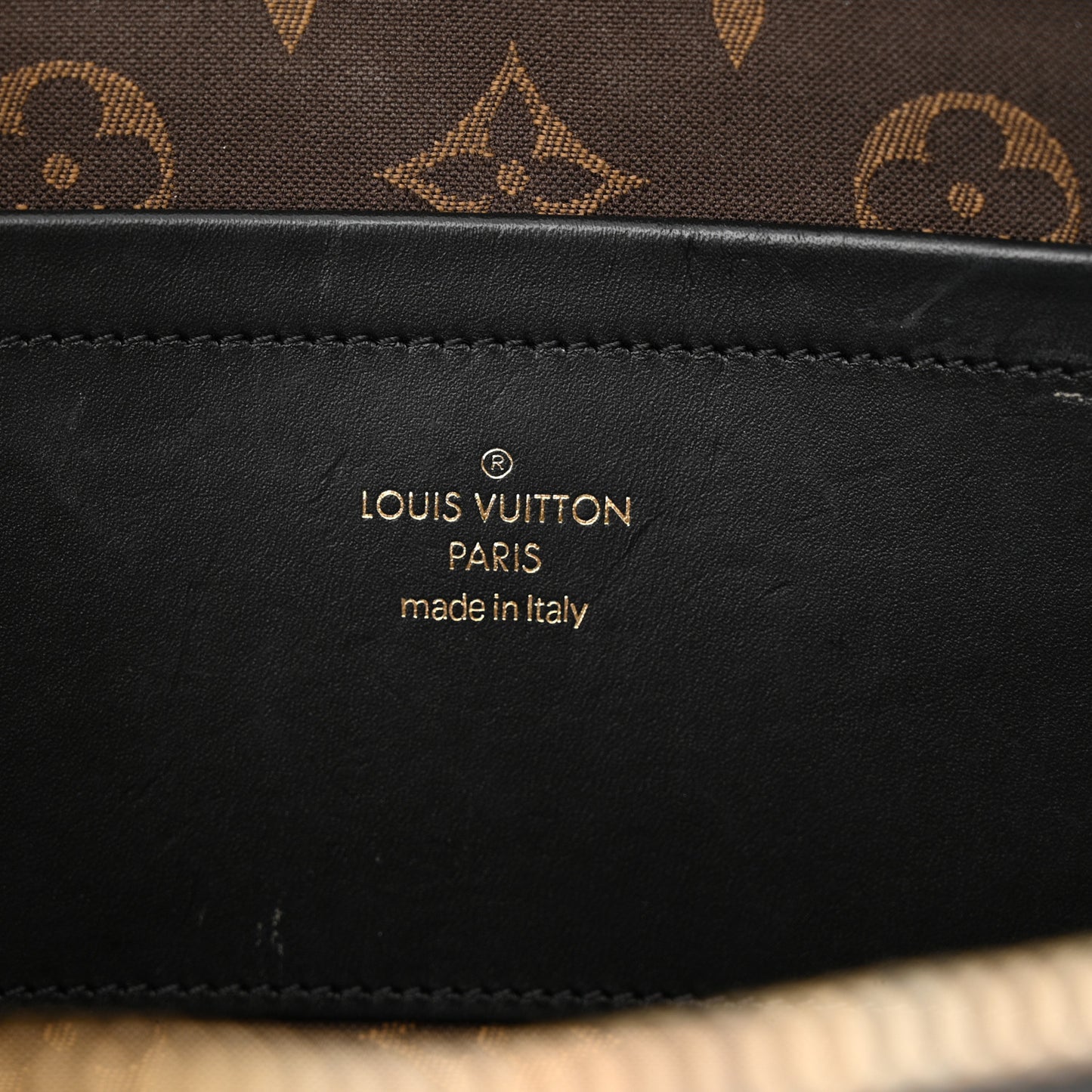 Calfskin Monogram Embossed Utility Crossbody Black