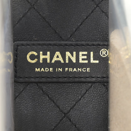 Chanel Lambskin PVC Sand By The Sea Flap With Pearl Strap Black 5 of 11