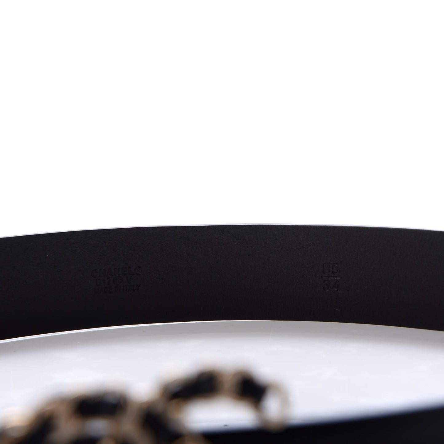 Lambskin CC Chain Belt 84 34 Black
