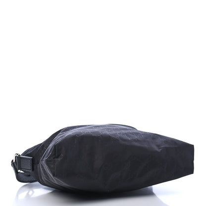 Gucci Nylon Monogram Dollar Calfskin Flat Messenger Bag Black 3 of 6