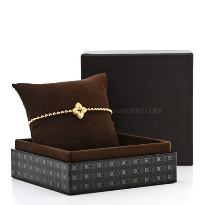 Roberto Coin 18K Yellow Gold Diamond Petite Venetian Small Station Stretch Bracelet 4 of 4