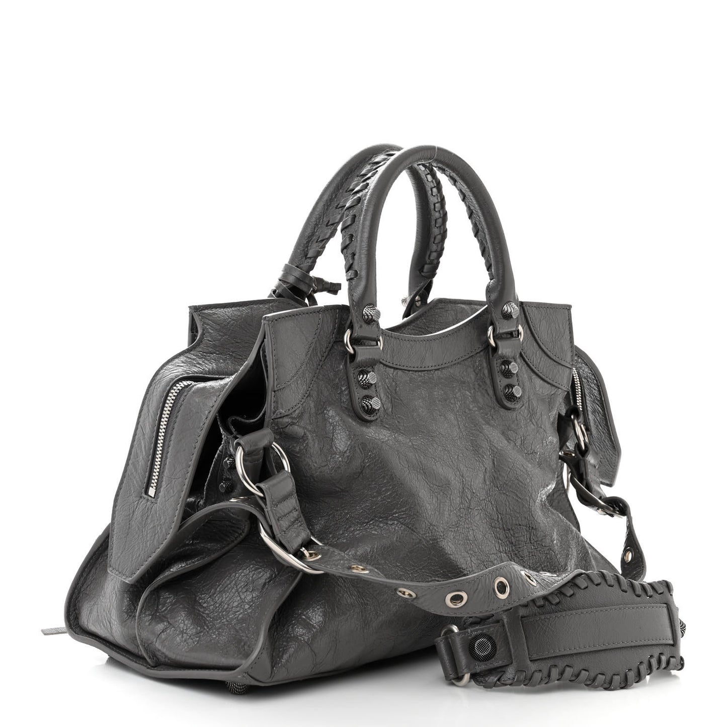 Agneau Arena Neo Cagole City Handbag Dark Grey