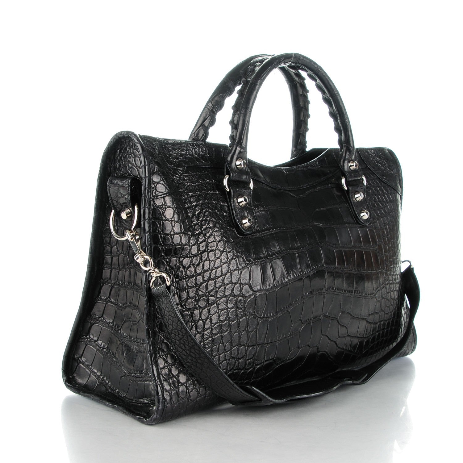 Balenciaga Crocodile City Black 3 of 8