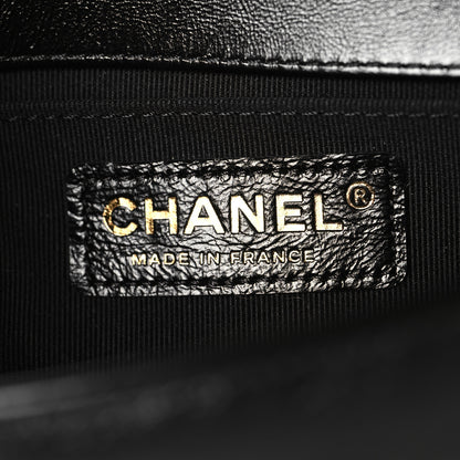 Chanel Metallic Glazed Calfskin Small Boy Flap Black Gold 6 of 10