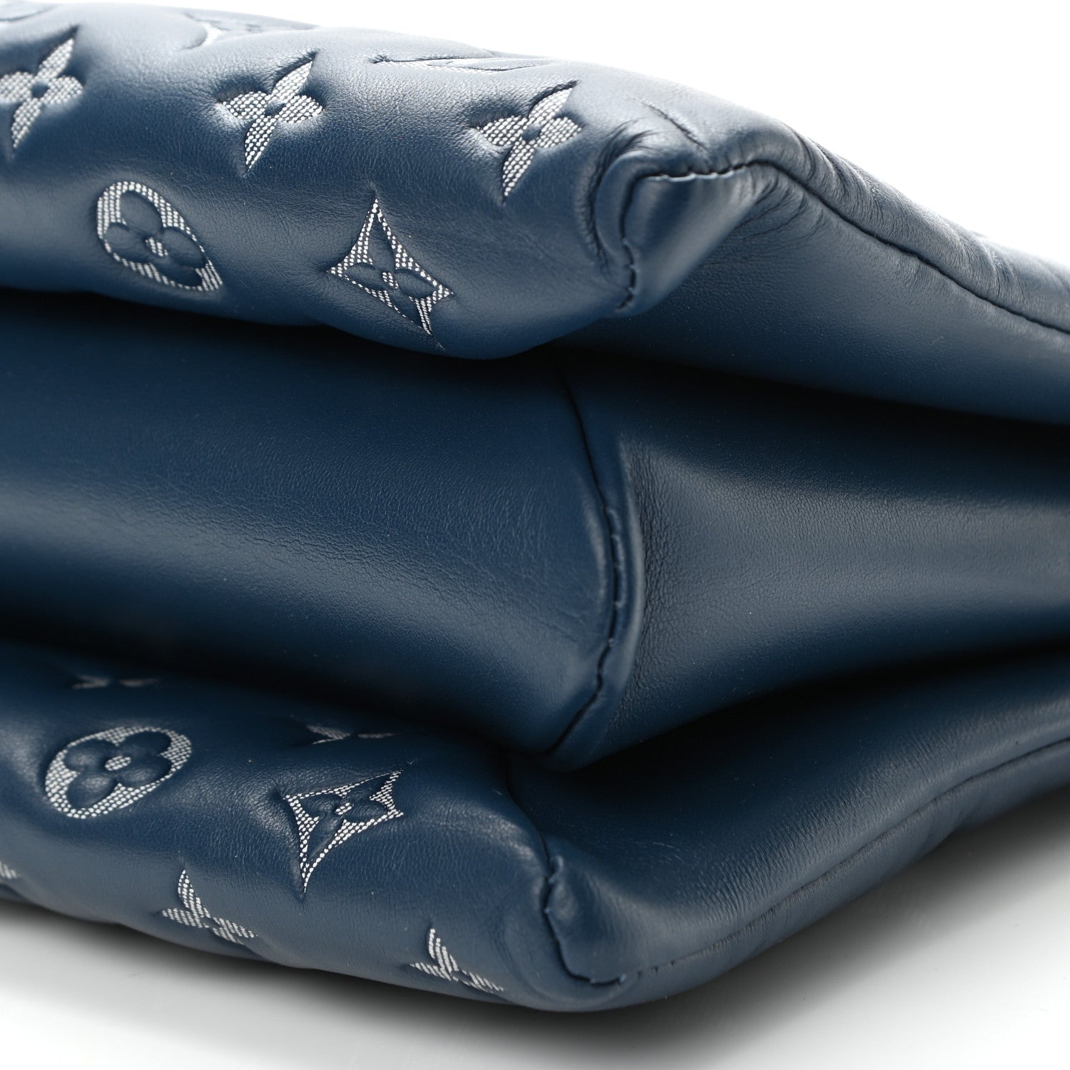 Louis Vuitton Lambskin Embossed Monogram Coussin PM Denim Blue 11 of 11