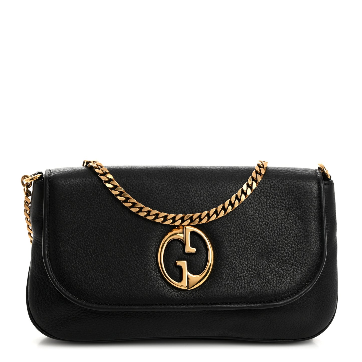 Calfskin Medium 1973 Chain Shoulder Bag Black