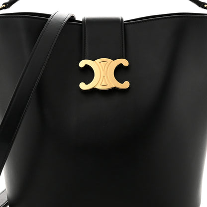 Celine Smooth Calfskin Triomphe Medium Louise Bag Black 8 of 10