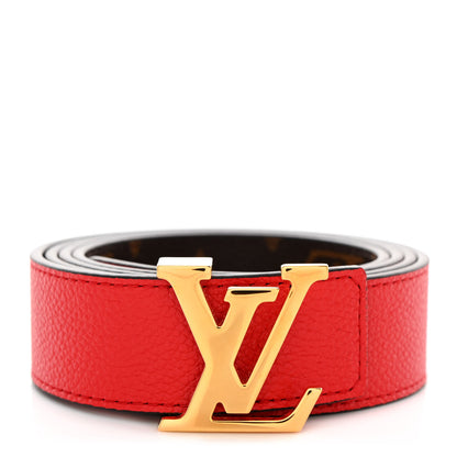 Louis Vuitton Calfskin Monogram 30mm LV Initiales Reversible Belt 95 38 Coquelicot 1 of 6