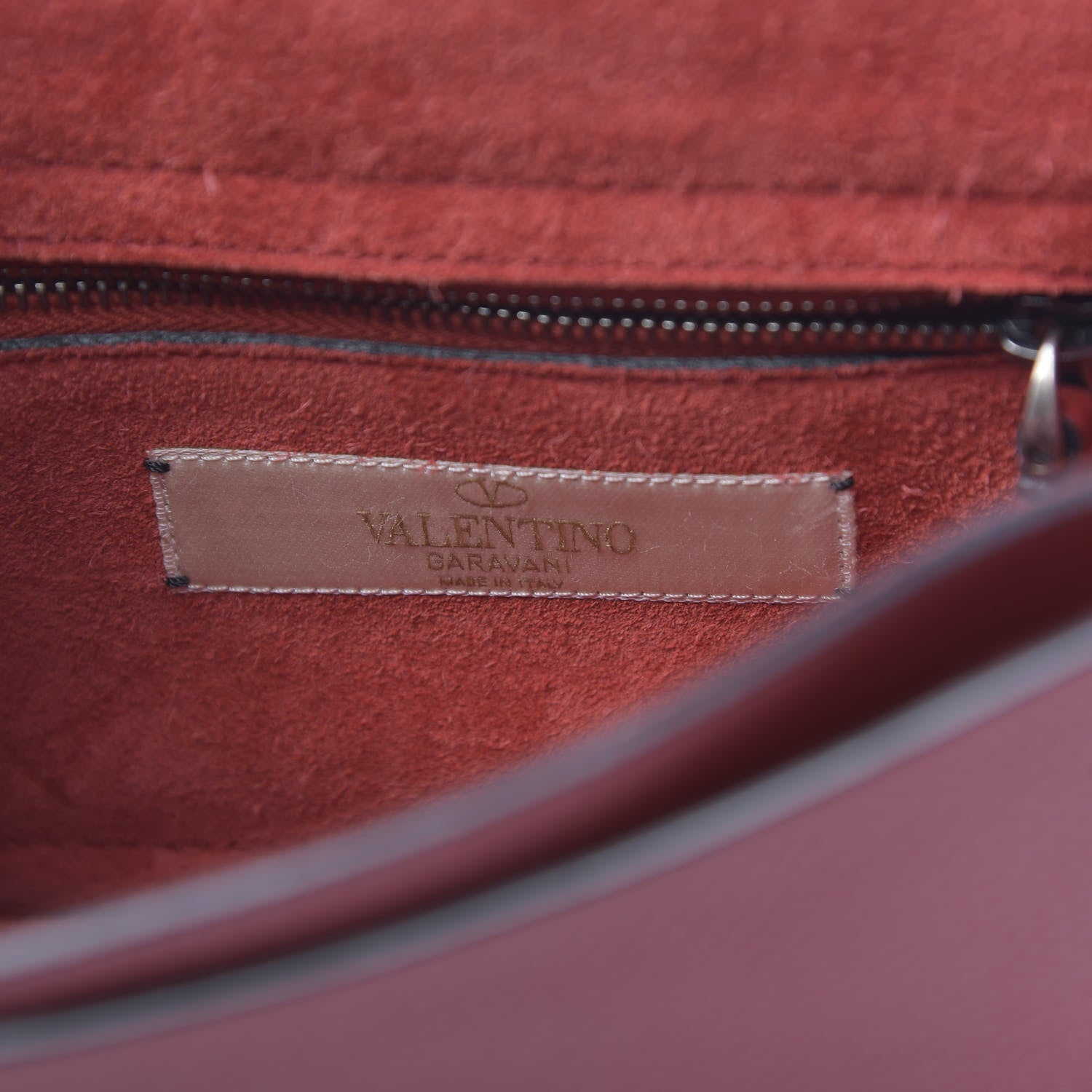 Valentino Garavani Stampa Alce Calfskin Guitar Strap Rockstud Rolling Shoulder Flap Messenger Bag Rubin 6 of 9