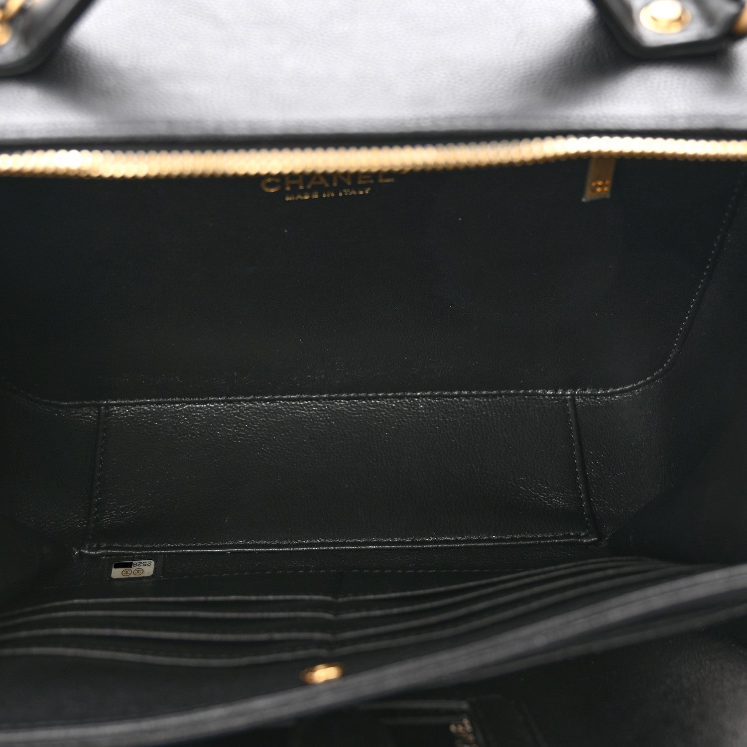 Chanel Caviar Quilted Large CC Filigree Vanity Case Black 6 of 12