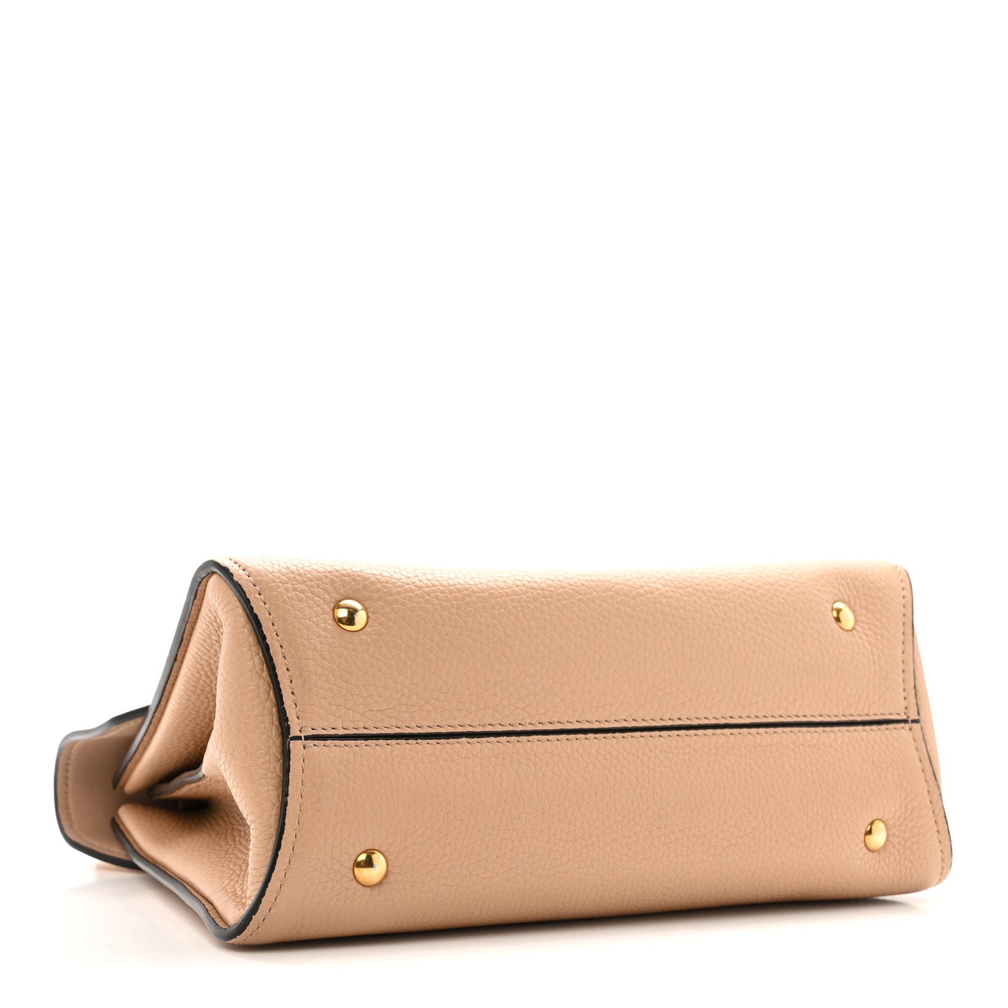 Calfskin Small Margot Top Handle Satchel Almond