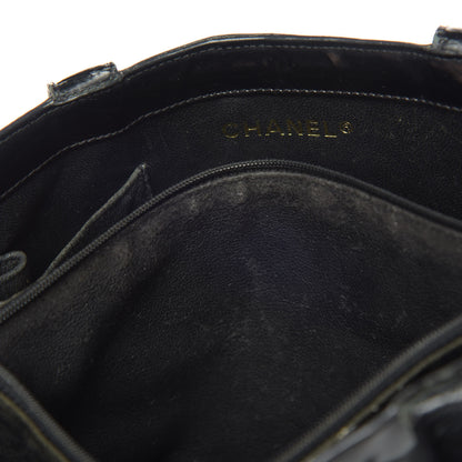 Chanel Patent Logo Tote Black 14 of 16