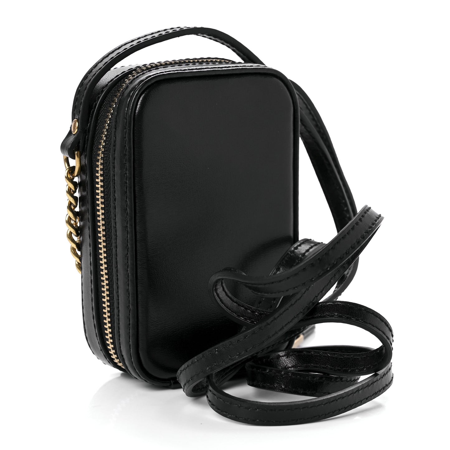 Smooth Calfskin The Mini Vanity Crossbody Bag Black