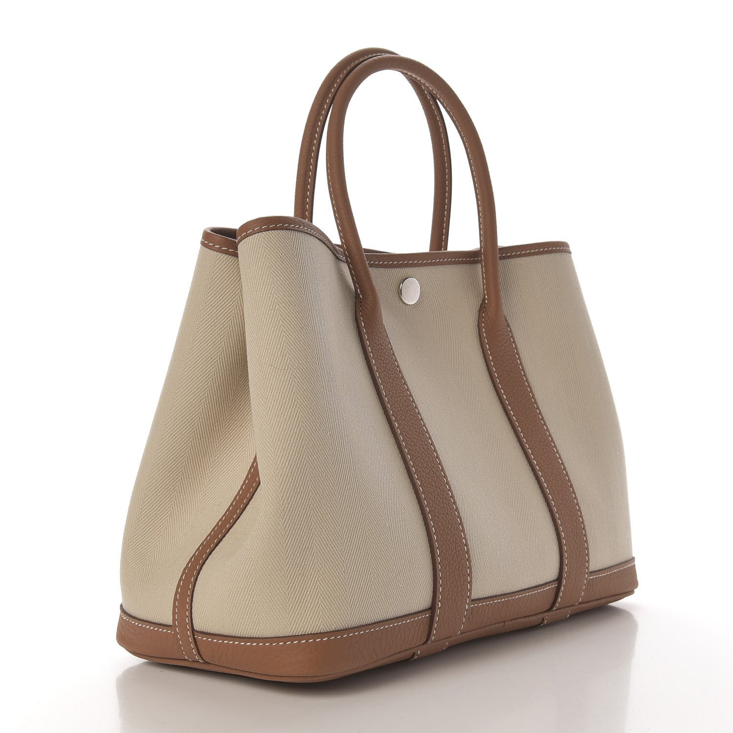 Grand Chevron Weave Negonda Garden Party 30 TPM Tote Craie Gold